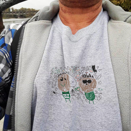 Çocuğunuzun Hayal Gücü Üzerinizde - Çizimden Nakışa Özel Kıyafet 👶🖍️