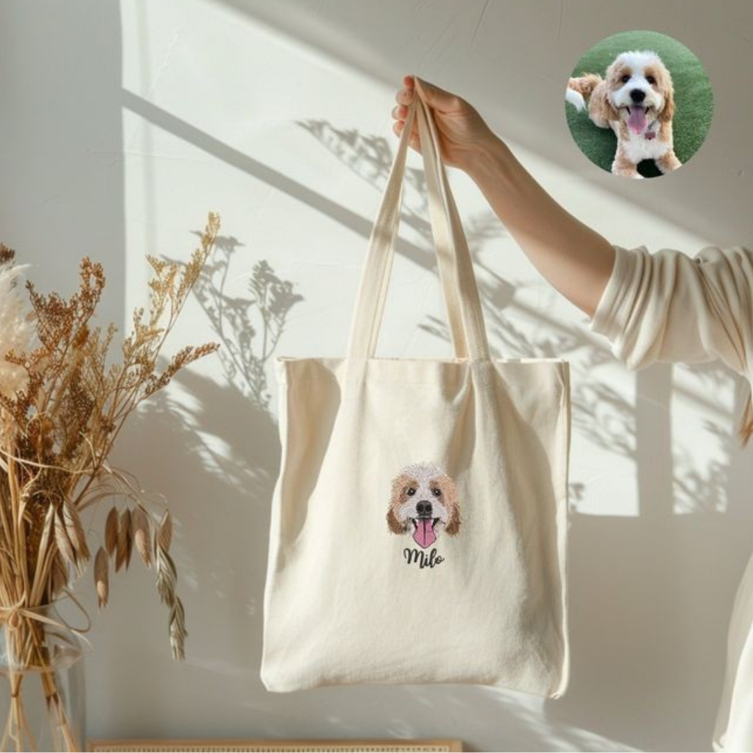 🐾 Pet Nakışlı Kanvas Çanta 🐶