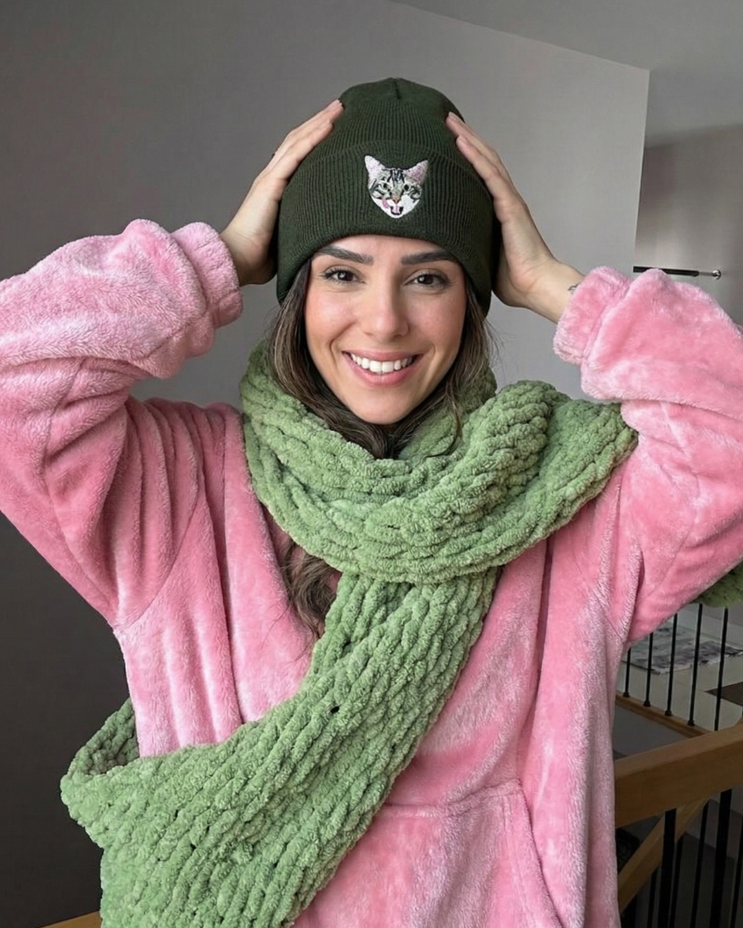 Kişiye Özel Evcil Hayvan Nakışlı Bere – Fotoğrafınızdan Özel Tasarım Kışlık Bere