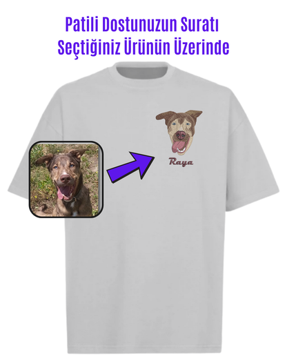 T-shirt - Kişiye Özel Nakış Evcil Hayvan 🐶🐈