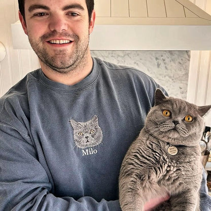 Sweatshirt (Kapşonsuz) - Kişiye Özel Nakış Evcil Hayvan 🐶🐈