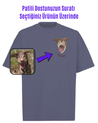 T-shirt - Kişiye Özel Nakış Evcil Hayvan 🐶🐈
