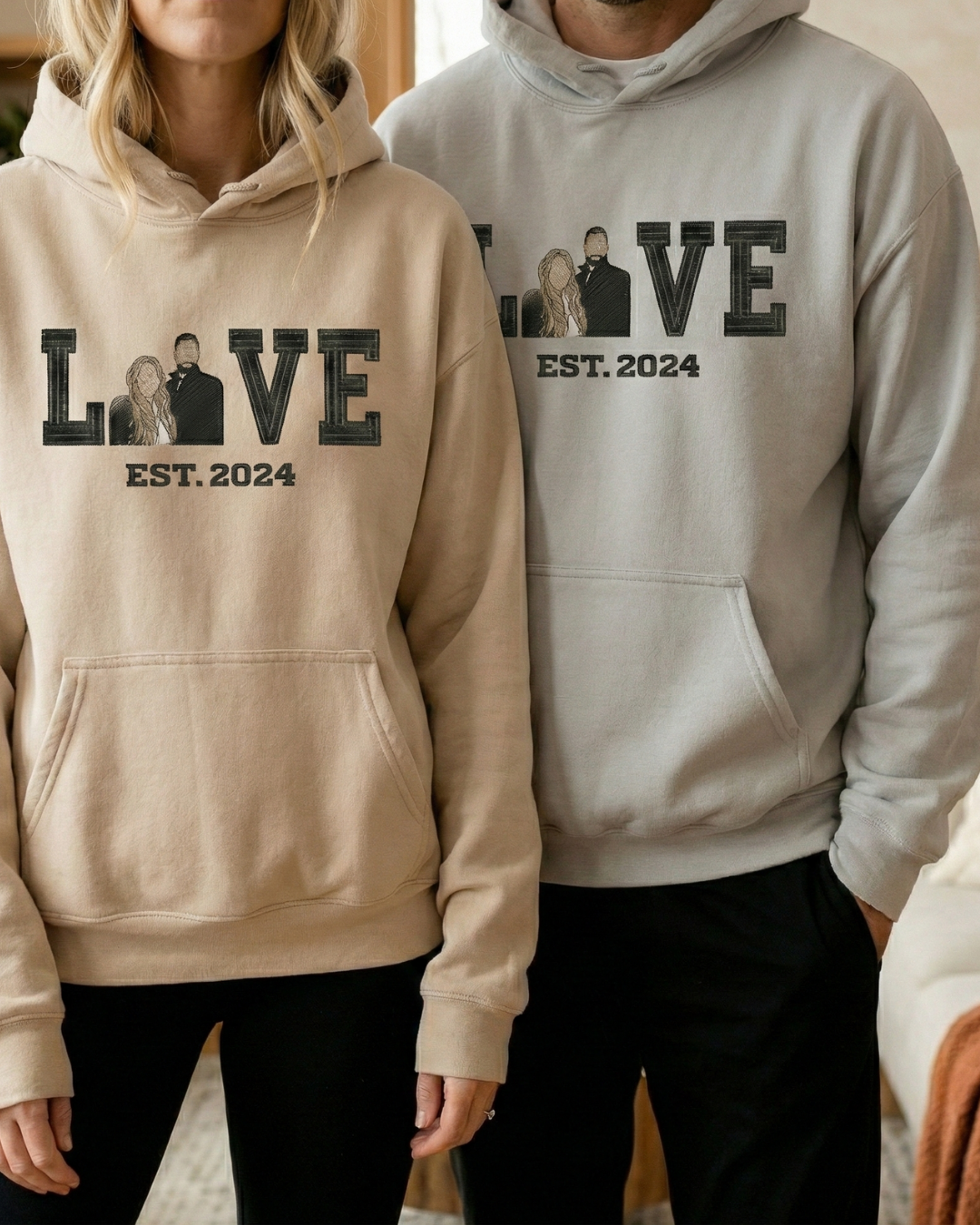 Aşka Dair Her Şey – EST. (İlişki Başlangıç Yılınız) Kişiye Özel Çift Nakışı