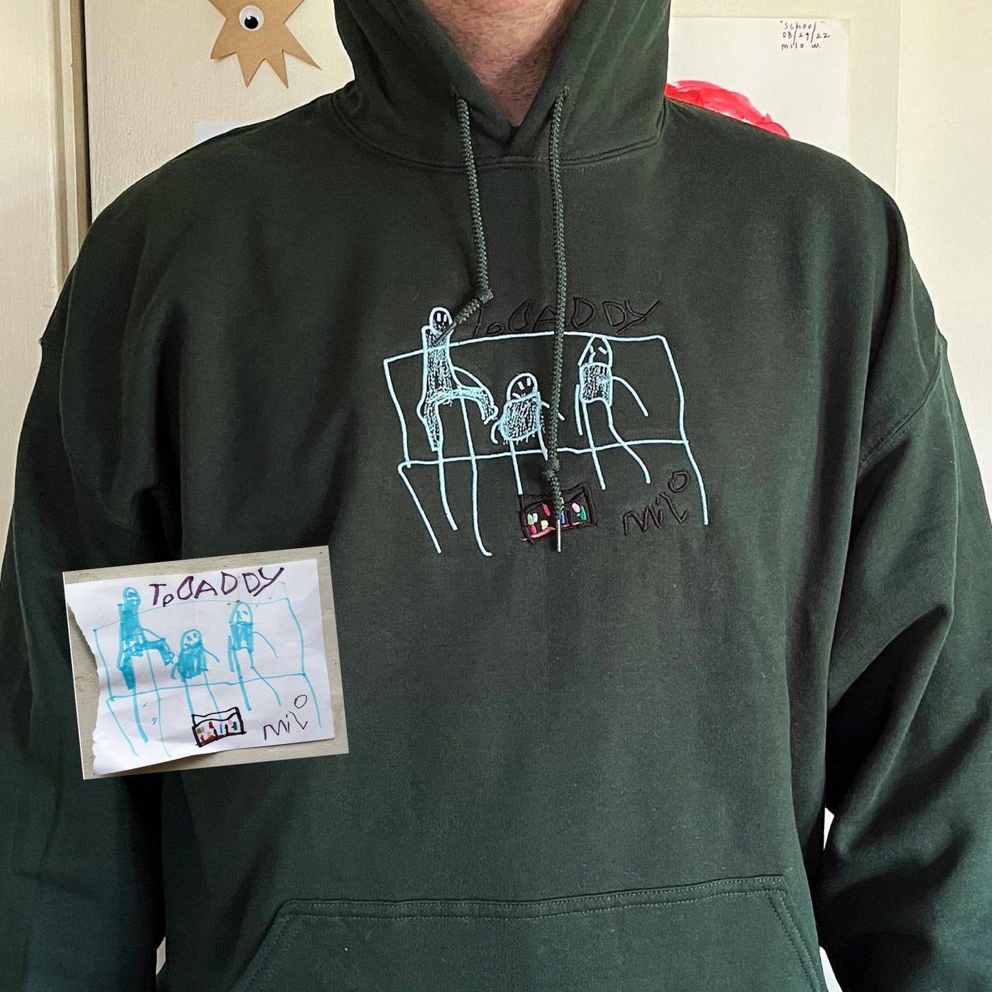 Çocuğunuzun Hayal Gücü Üzerinizde - Çizimden Nakışa Özel Kıyafet 👶🖍️